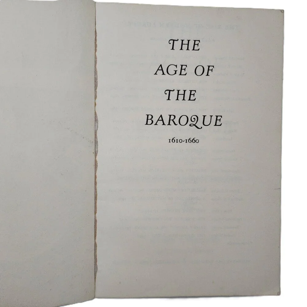 The Age of the Baroque 1610-1660 The Rise of Modern Europe 1952 by CJ Friedrich